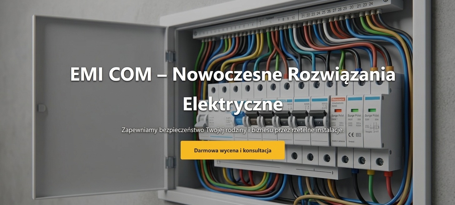 EMI COM – Nowoczesne Rozwiązania Elektryczne. Darmowa wycena i konsultacja instalacji elektrycznych.